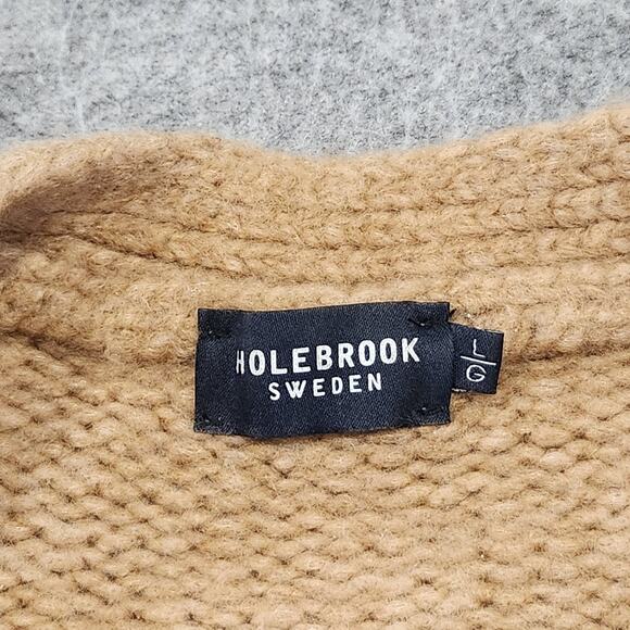 Holebrook Sweden Womens L Large Rigmor Cardigan Merino Wool Soft Knit Sweater - Picture 7 of 14